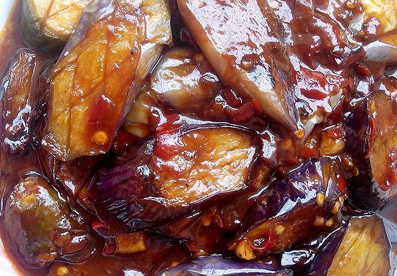 自制豆瓣酱红烧茄子