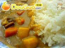 美味的牛肉咖喱饭