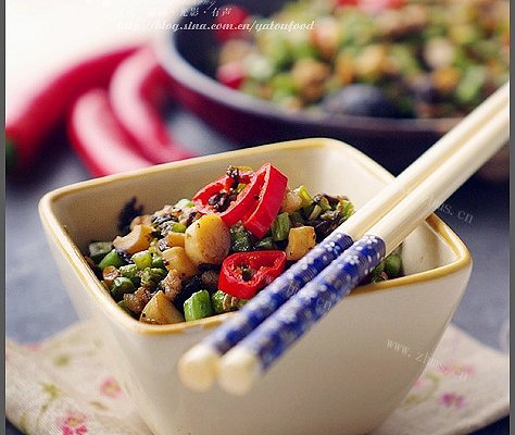家常笋丁榄菜豇豆