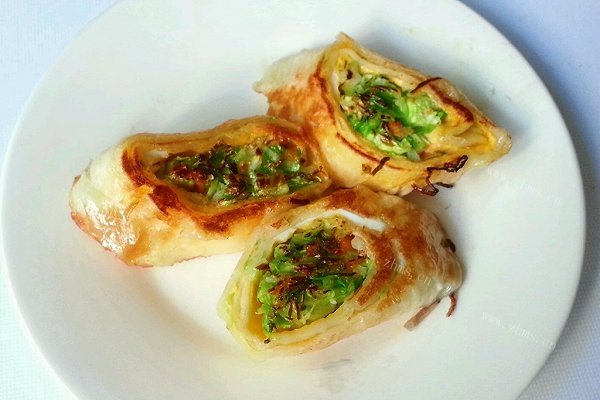 蔬菜沙拉薄饼卷