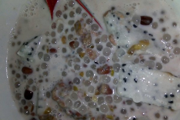 红豆椰浆西米露