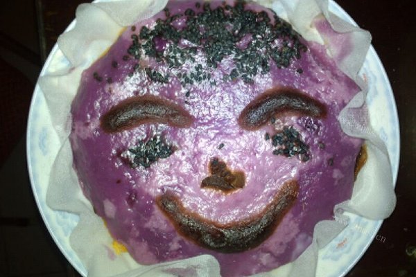邪恶的笑脸-紫薯胡萝卜素三明治