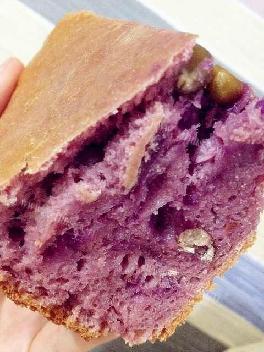 自制全麦酥皮紫薯蜜豆面包