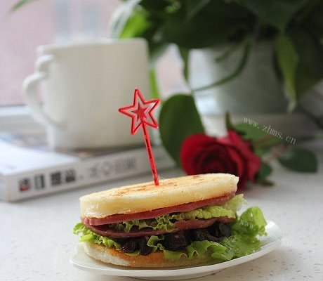 #DIY#香菇酱火腿三明治