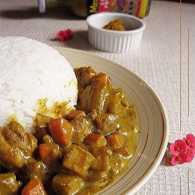 东南亚风味-咖喱鸡腿饭