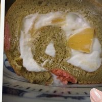 彩繪蛋糕之綠茶芒果蛋糕卷