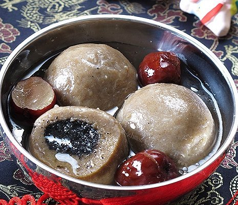 简易版-狮子头养生汤圆
