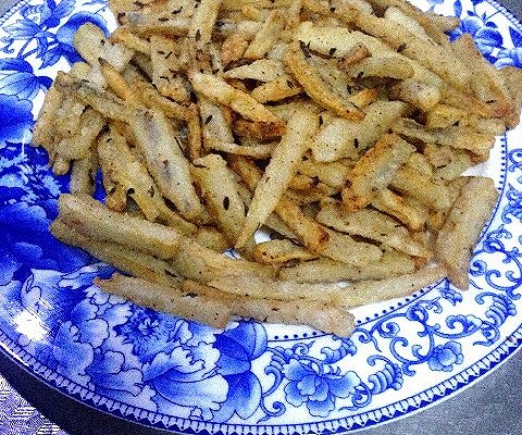 美味椒盐孜然脆藕