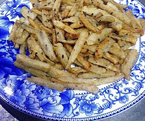 美味椒盐孜然脆藕