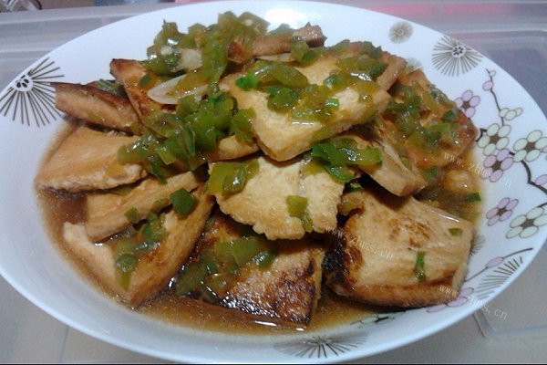 尖椒香煎豆腐