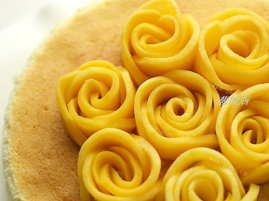 芒果花盘饰图解-装点你的餐点