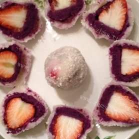 自制草莓紫薯