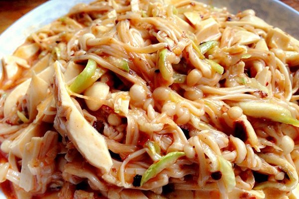 家常红油麻汁金针菇