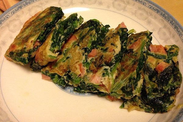 菠菜鸡蛋饼