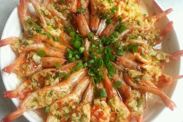 美味蒜蓉开背虾