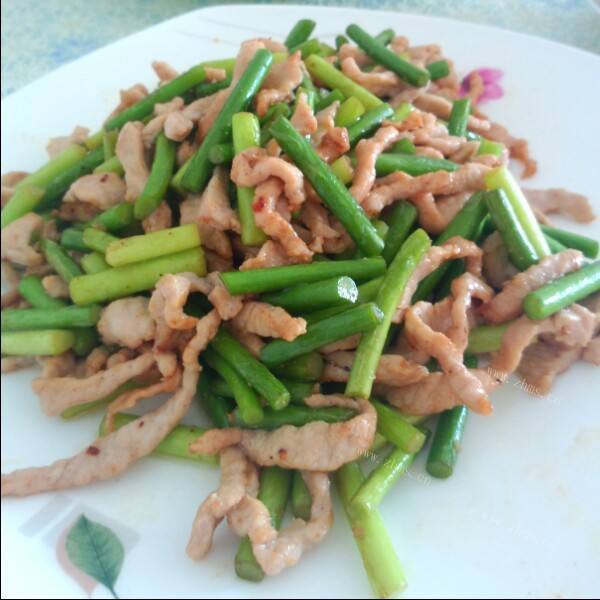 「家庭版」蒜苔炒肉