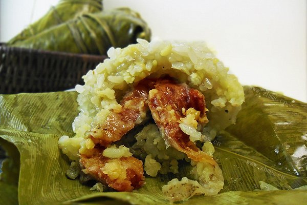 卤肉绿豆粽子