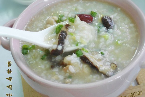 香菇滑鸡粥