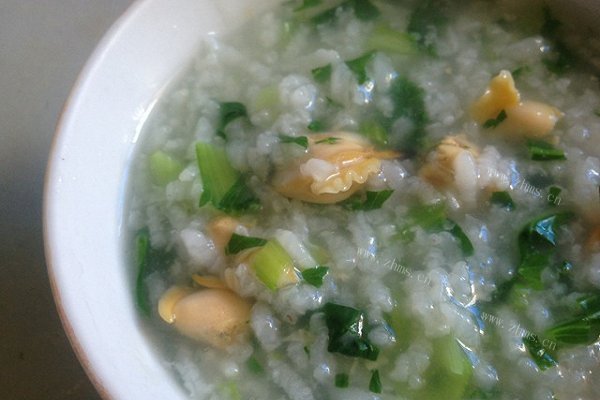 蛤蜊青菜粥