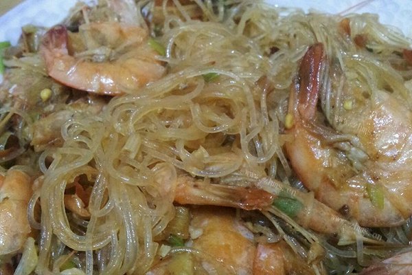 自制大虾干烧粉丝