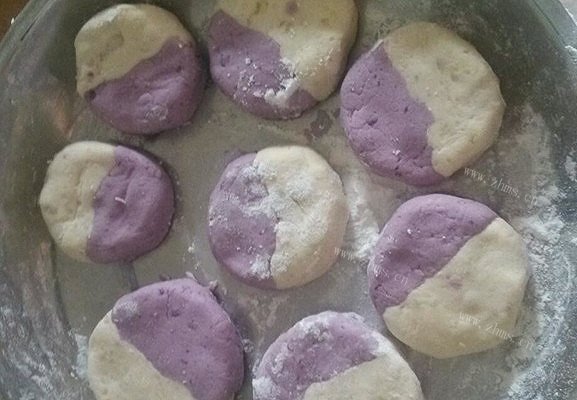 双色土豆紫薯饼