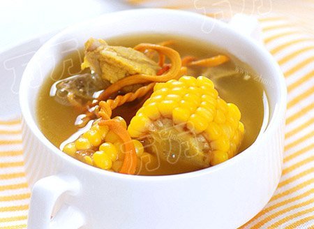 虫草花玉米排骨汤
