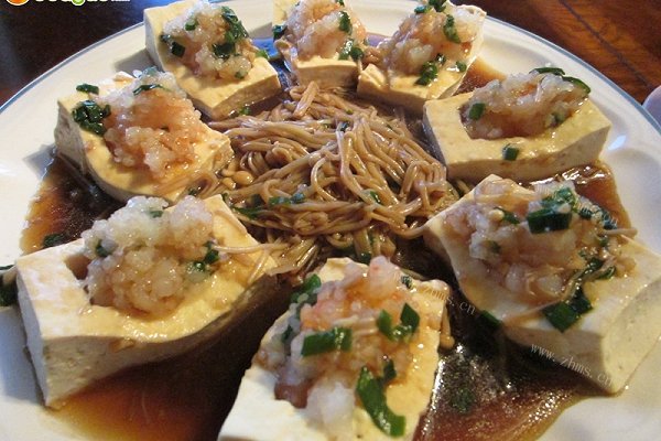 鲜虾卧豆腐