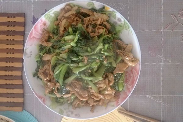 家常肉末（丝）油菜