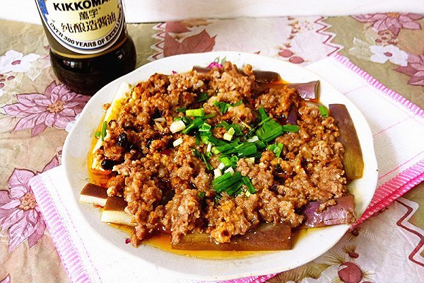 萬字纯酿造酱油试用报告二-肉末蒸茄子