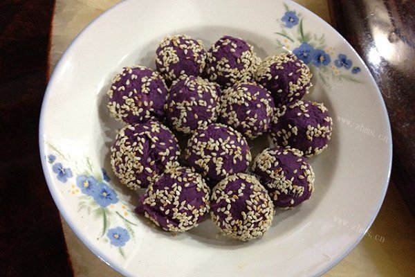 美味芝士紫薯球