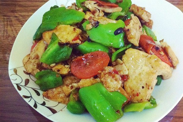 豆豉酱炒煎豆腐~