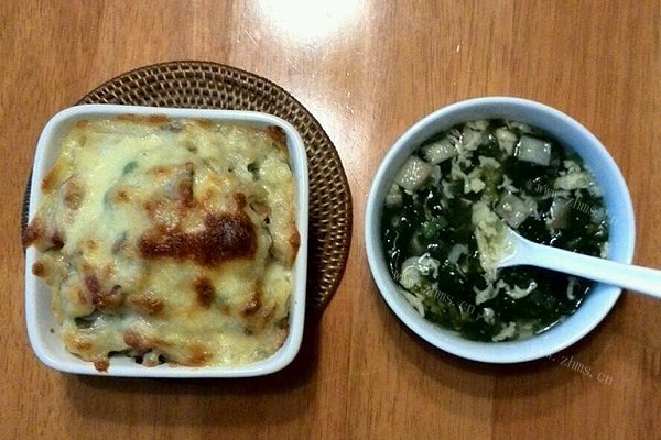 自制火腿芝士焗饭