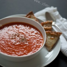 家常烤红椒番茄汤