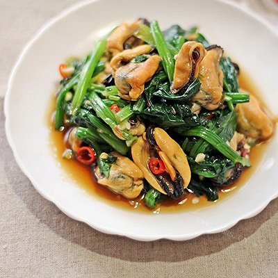 家常海虹拌菠菜
