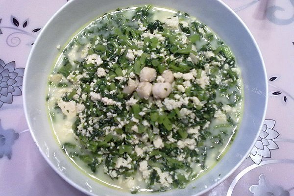 瑶柱茼蒿小豆腐