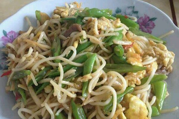 家庭版豆角炒面