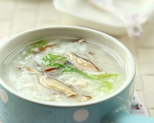 青菜瘦肉香菇粥