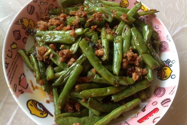 家常马拉盏肉碎四季豆
