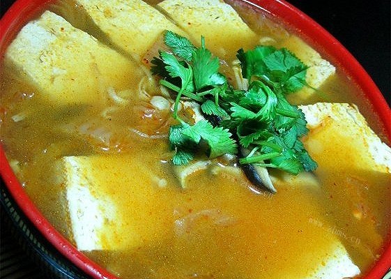 家常泡菜豆腐锅
