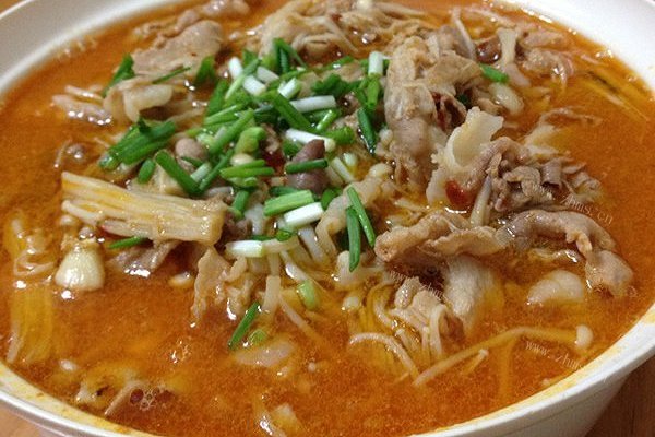 家常肥牛金针菇