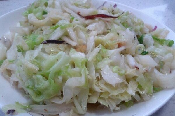家常清炒包菜丝