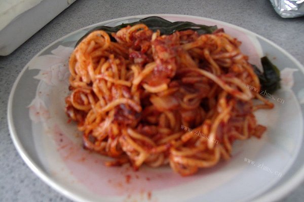 番茄虾肉炒面