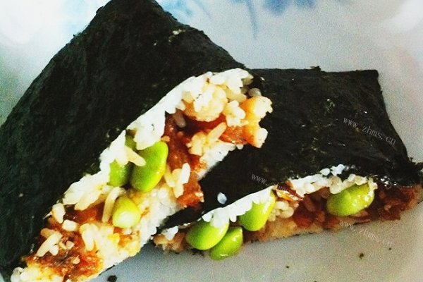 毛豆鳗鱼饭团