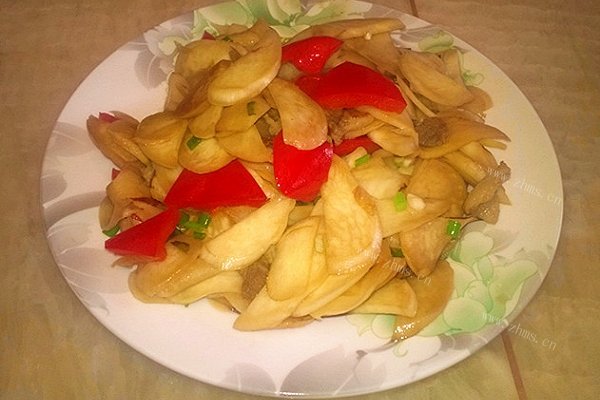 茭白炒肉片