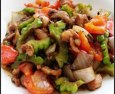 豉椒苦瓜鸡肉
