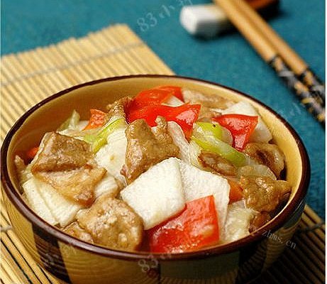 山药炒肉片