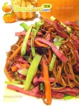 自制四丝炒面