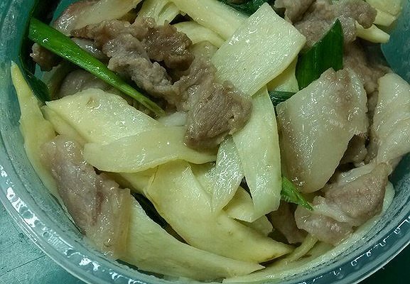 茭白炒肉片