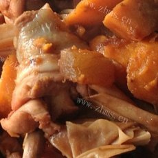 秋冬养生菜-红薯豆筋炖鸡