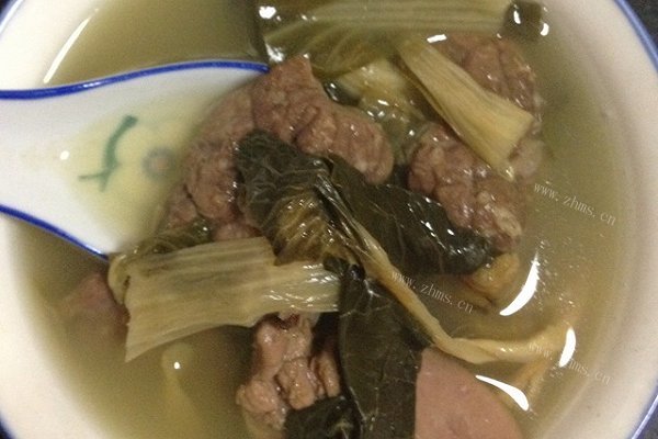 营养猪肺菜干汤